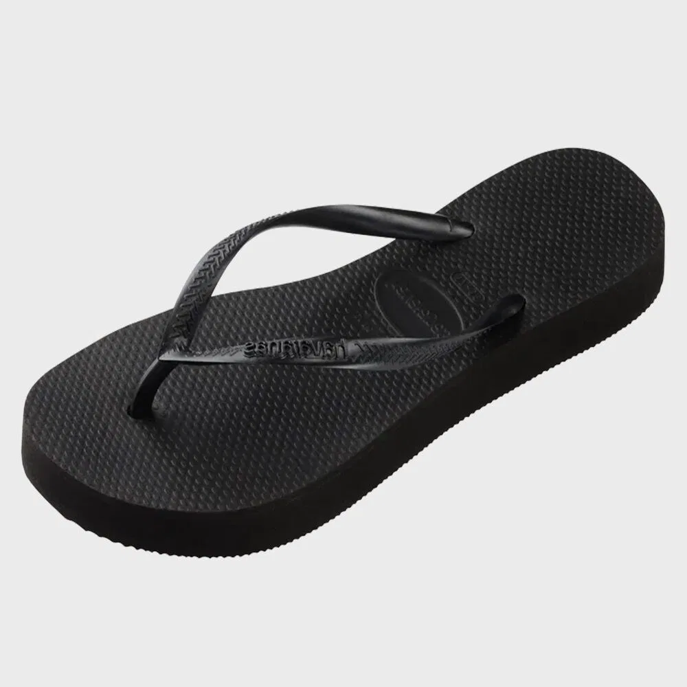 Мужские чёрные вьетнамки на платформе от Havaianas