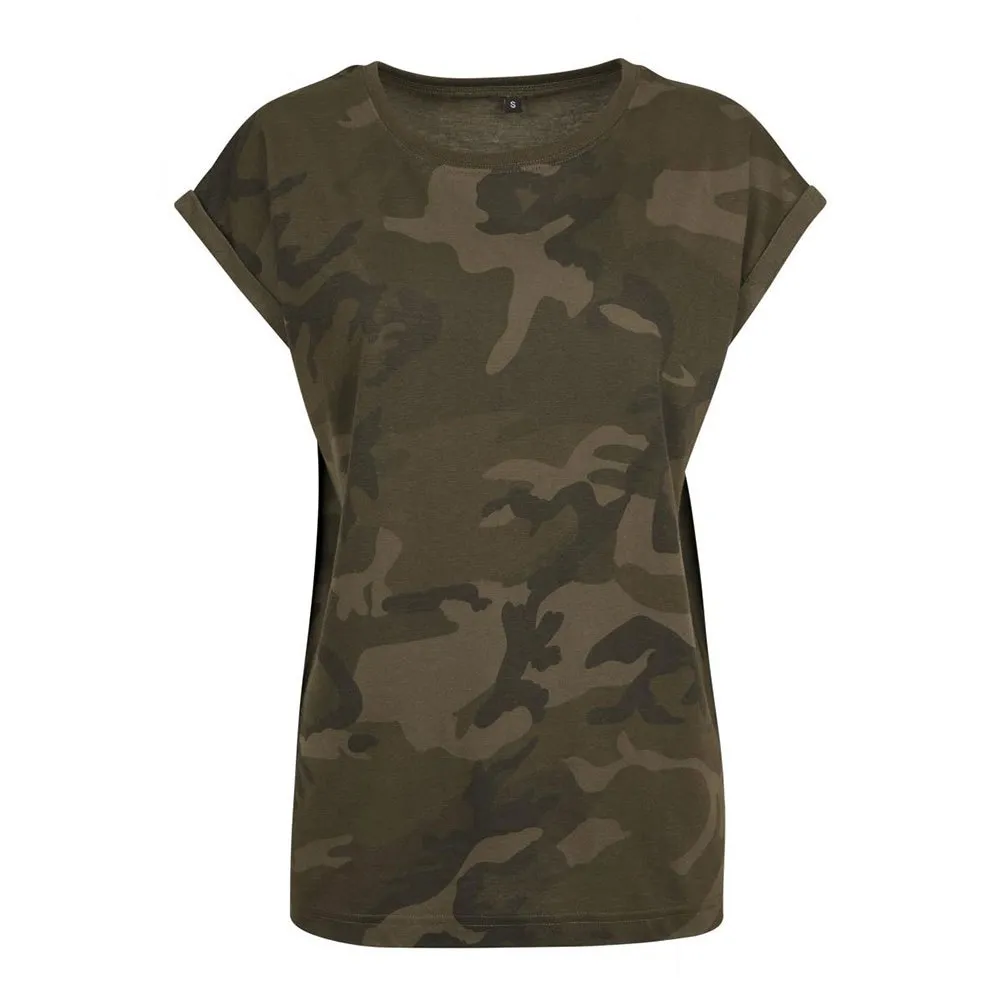 

Футболка с коротким рукавом Build Your Brand Extended Shoulder Camo, зеленый