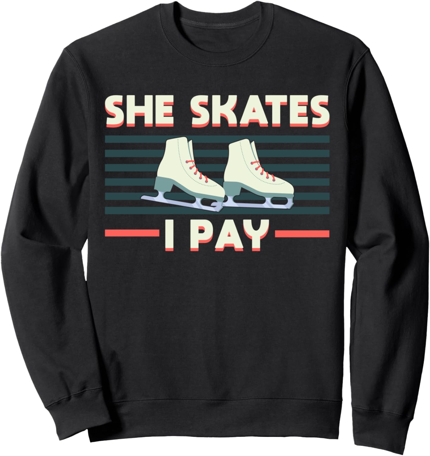 

Толстовка с надписью «Фигуристка She Skates I Pay» Ice Skating Dancing Athlete Figure Skating Co., черный