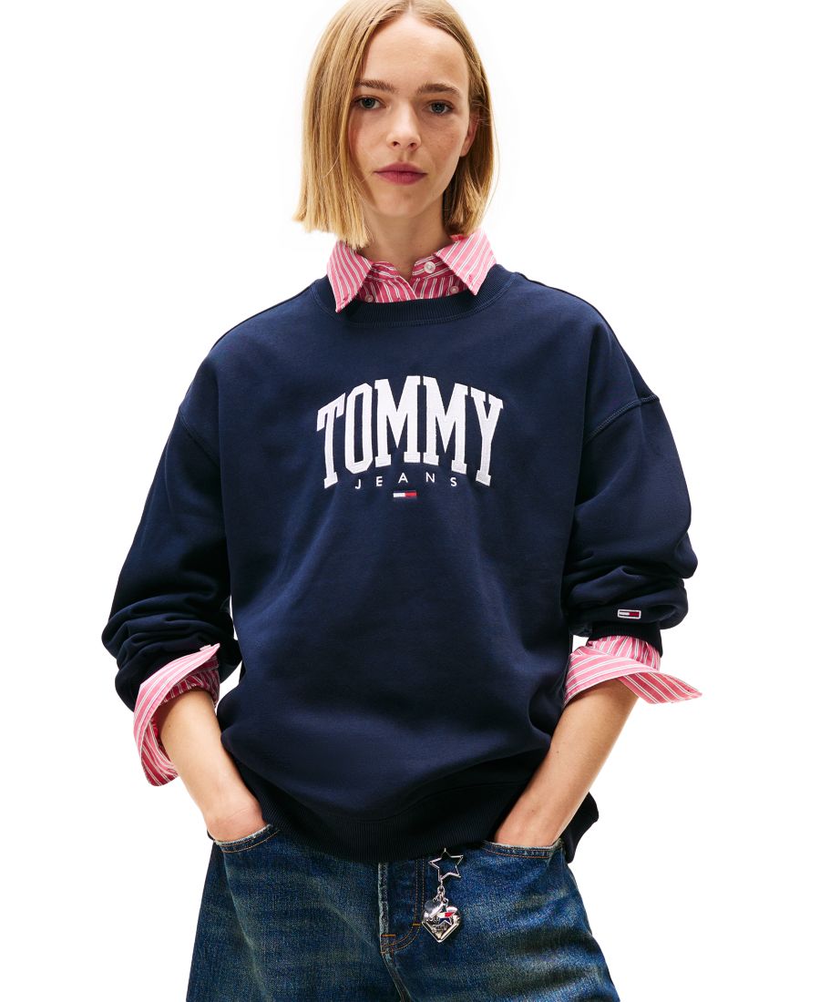 

Женская толстовка с круглым вырезом и логотипом университетской команды Tommy Jeans, Desert Sky