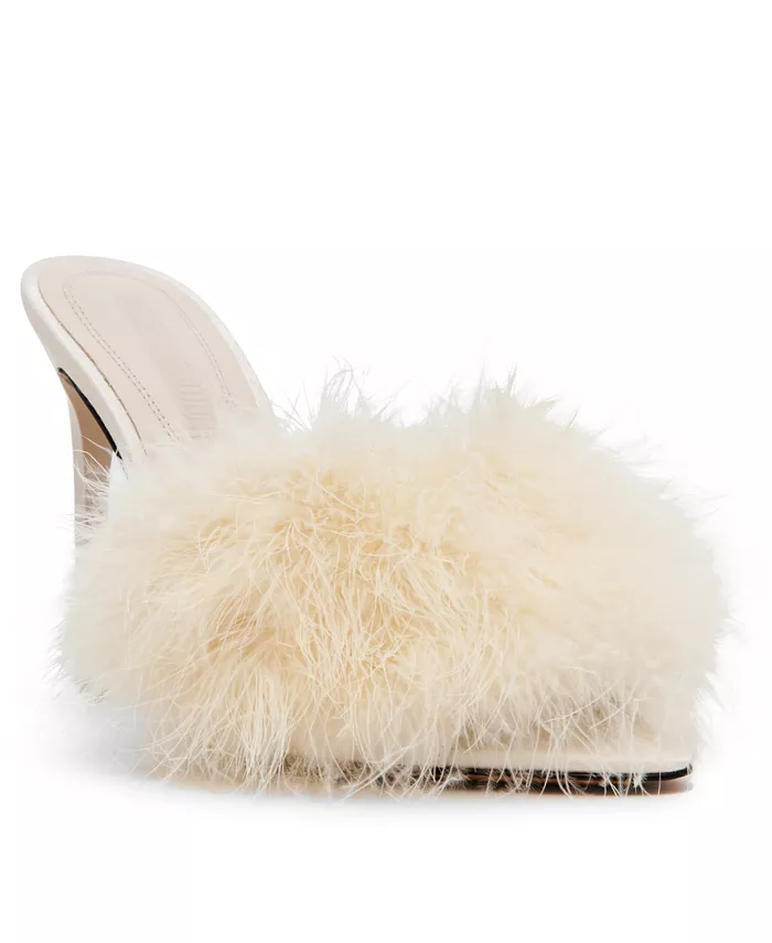 Женские босоножки-мюли Ashbey Feather Stiletto Steve Madden, загар/бежевый