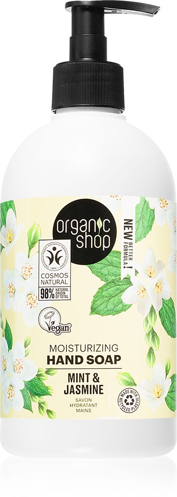 

Органическое мятно-жасминовое мыло для рук с увлажняющим эффектом Organic Shop, 500 мл