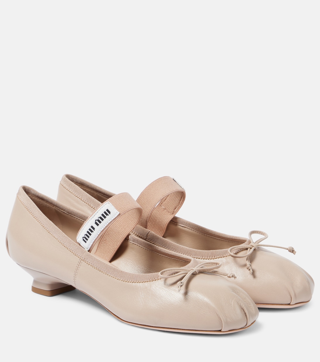 Кожаные балетки Mj Miu Miu, Ninfea