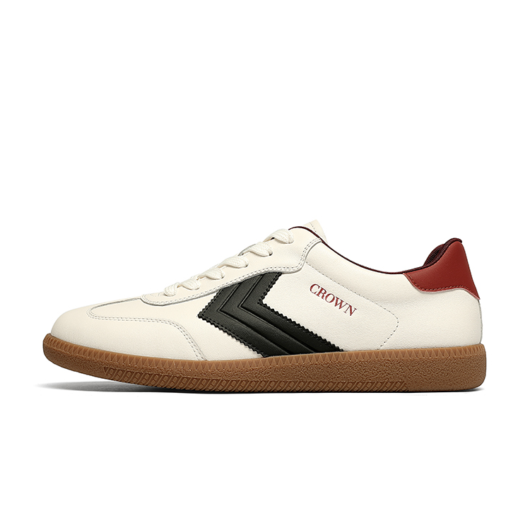 

CROWN Низкие скейтерские кроссовки мужские бело-красные, цвет White Red