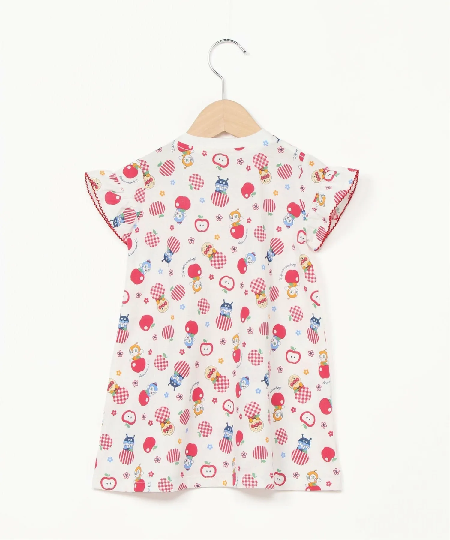 Детская коллекция ANPANMAN / (K) Платье с принтом в виде яблок Anpanman Kids Collection, Off-white — фото 3