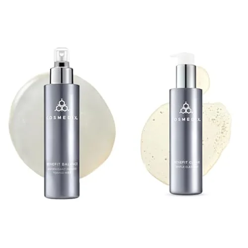 Набор для ухода за кожей COSMEDIX Benefit Balance Infused Toning Mist & Benefit Clean Hydrating Facial Wash, Green