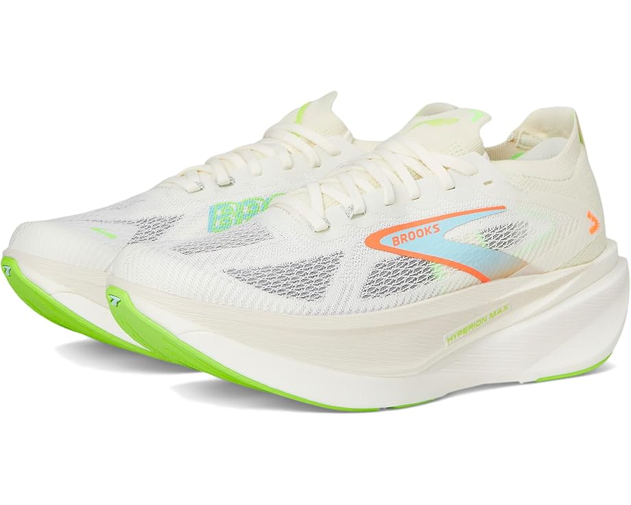 Кроссовки Brooks Hyperion Max 3, цвет Coconut/Green Gecko/Pink Clay
