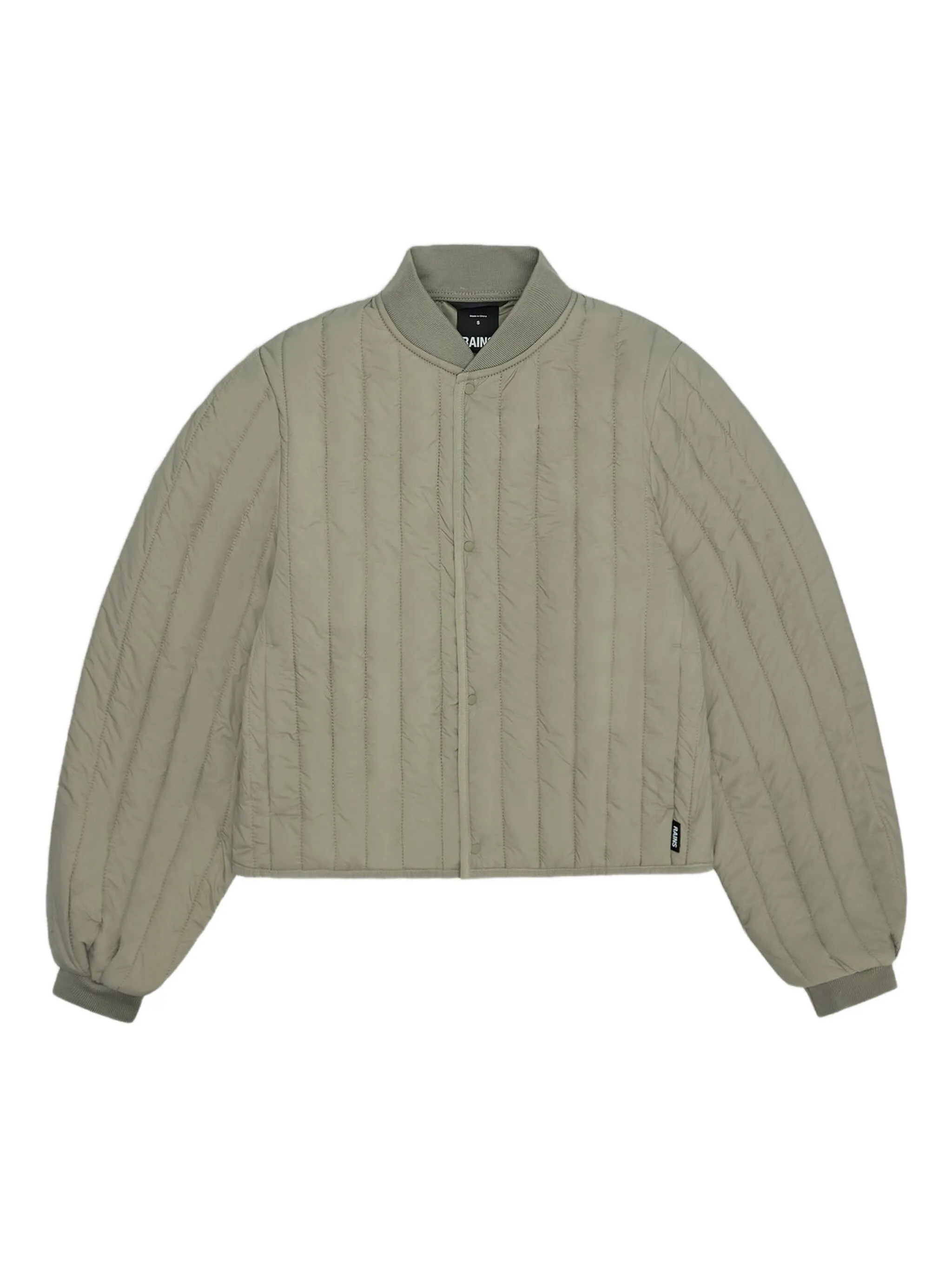 

Стеганый бомбер Rains, зеленый
