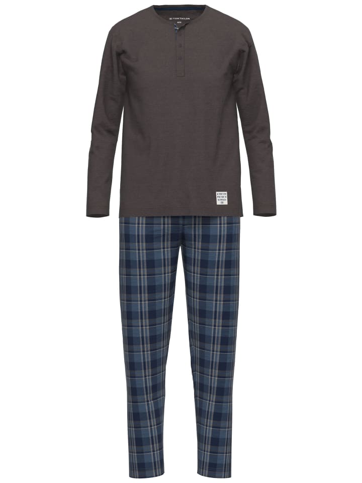 

Tom Tailor Пижама Rhodos в коричнево-средней клетчатой расцветке