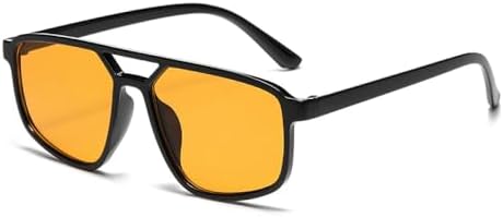 

Винтажные солнцезащитные очки в маленькой квадратной оправе 2026 года для женщин и мужчин, модные солнцезащитные очки с двойной перемычкой, стильные женские очки MTZJH, Orange