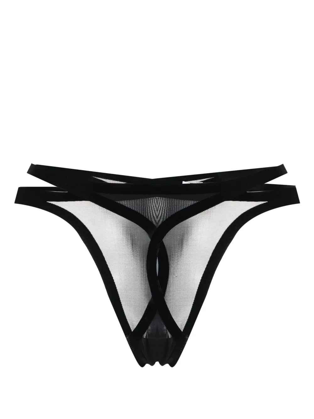 

Трусы-стринги Flock Shaping из коллаборации с Mugler Wolford, черный
