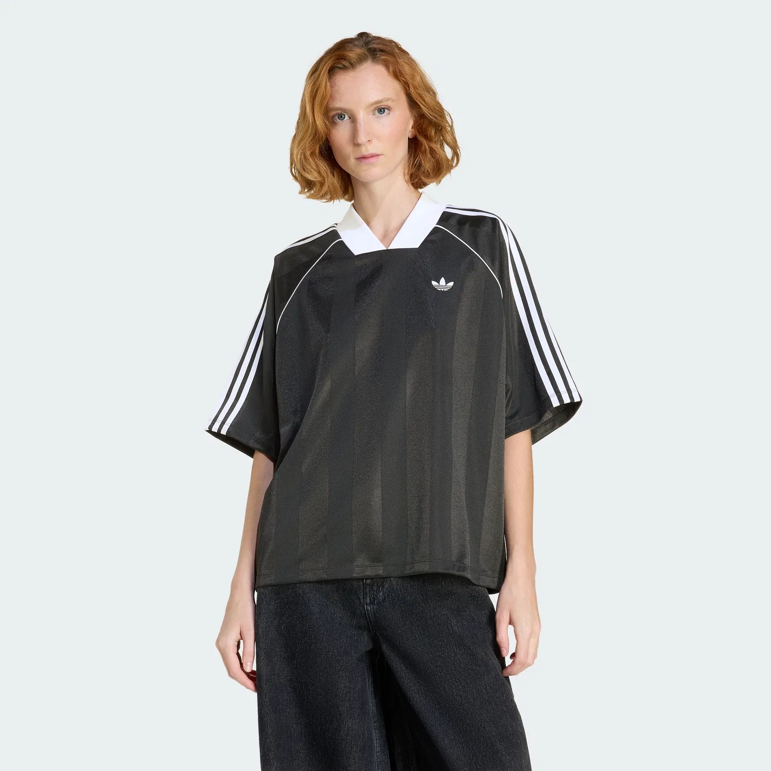 Женская футболка-жаккард с тремя полосками от Adidas
