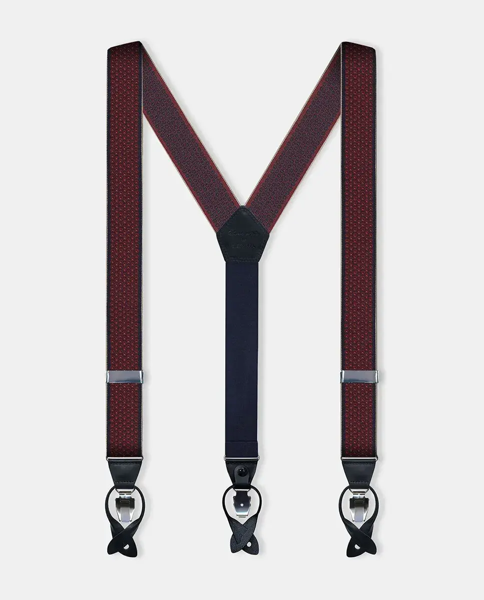 

Двойной ремень для мужчин в футляре Leyva, красный