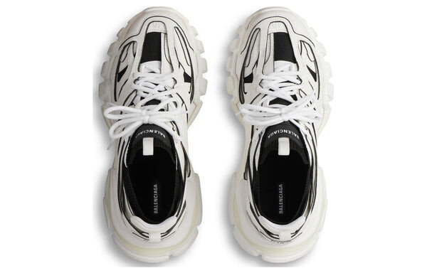 Кроссовки track sock sneakers 'white and black knit and nylon' Balenciaga, белый — фото 3