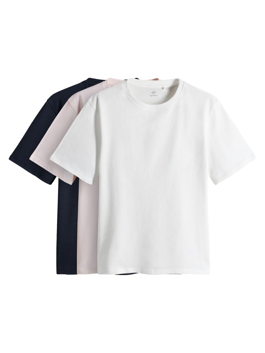 

Рубашка The Set, цвет Navy/Pastel pink/White