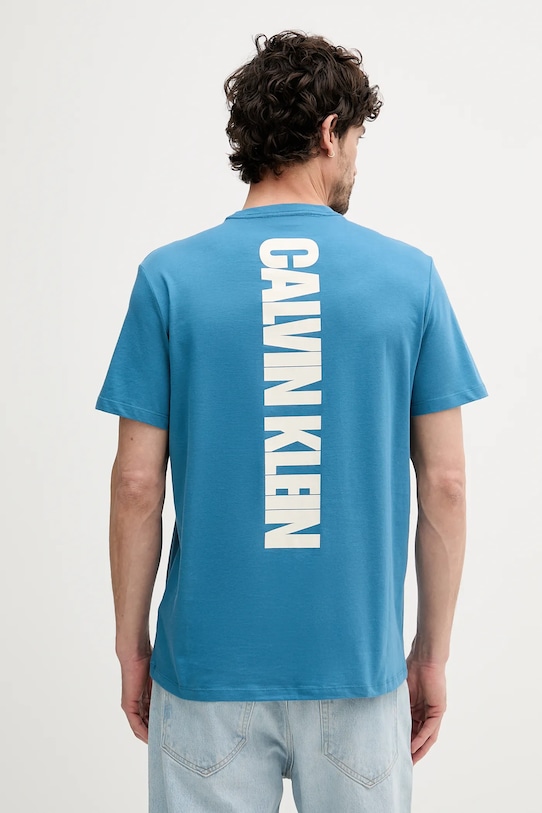 

Хлопковая футболка Calvin Klein Jeans, бирюзовый