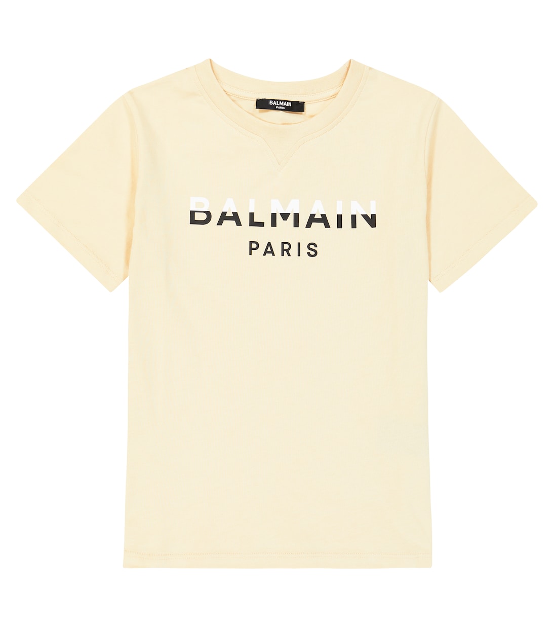 

Футболка из хлопкового джерси с логотипом Balmain Kids, Cream Colour