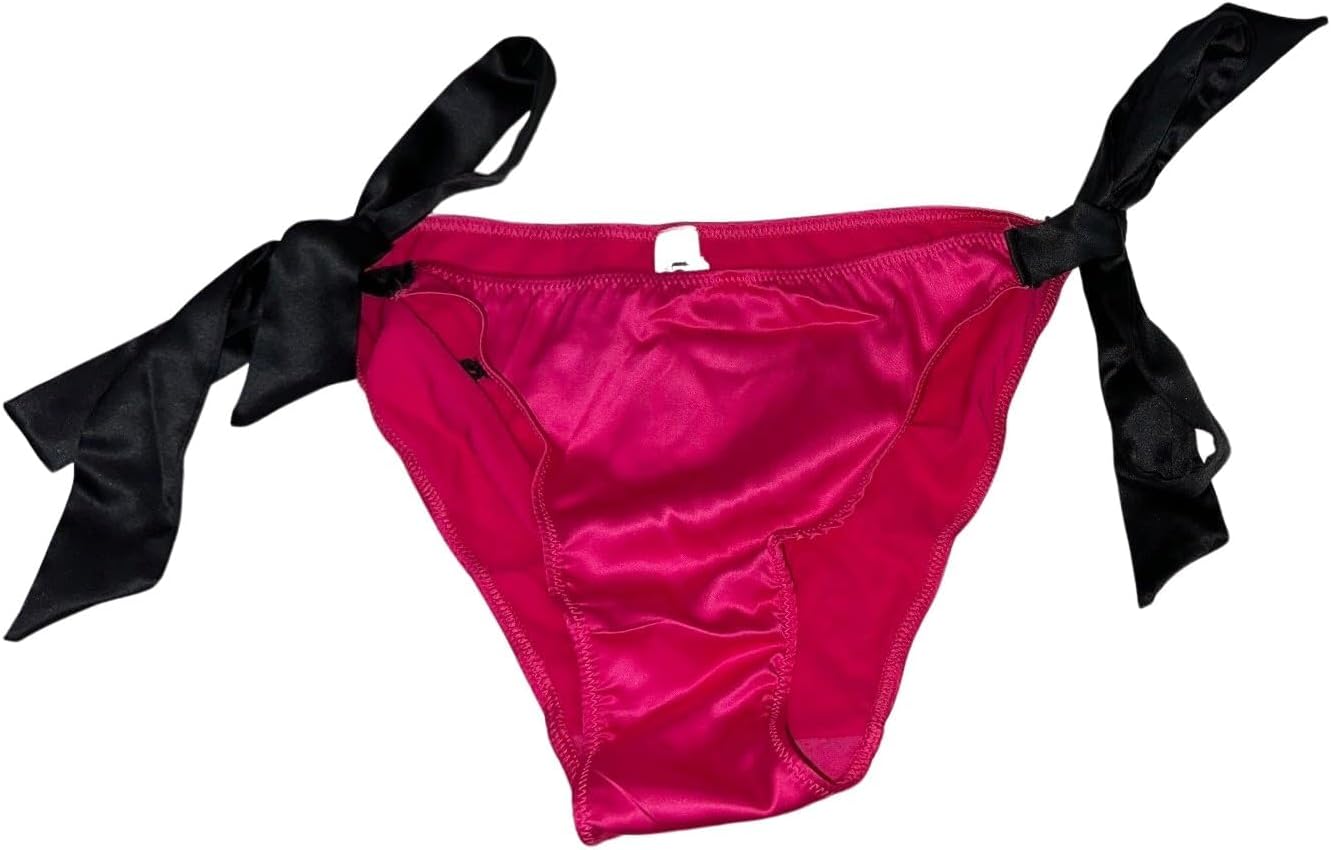 

Трусики Victoria's Secret Cheeky с вышивкой и боковыми завязками, цвет Pink/Black, новые