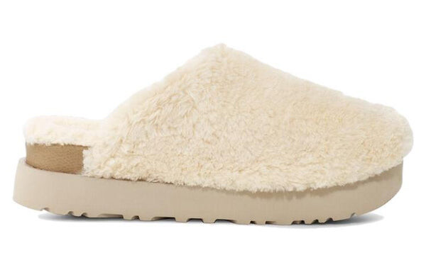 Кроссовки пушистый сахар слайд Ugg, бежевый — фото 2