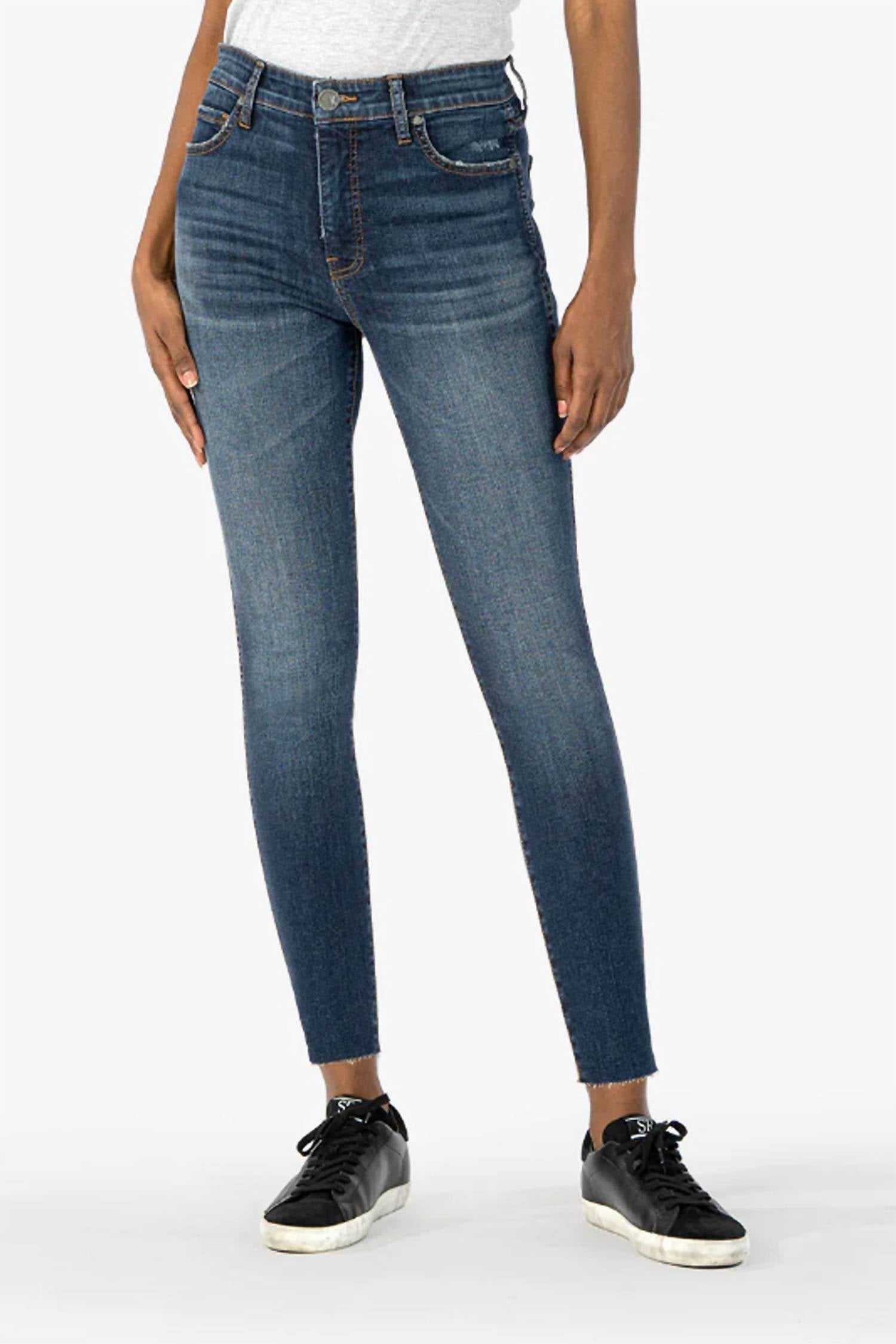 

Узкие джинсы Connie High Rise Fab Ab Ankle In Reprieve Tingle Wash KUT FROM THE KLOTH
