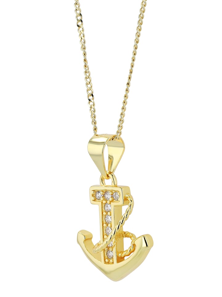 

Adeliás Женский кулон из серебра 925 пробы с фианитами в золотой оправе