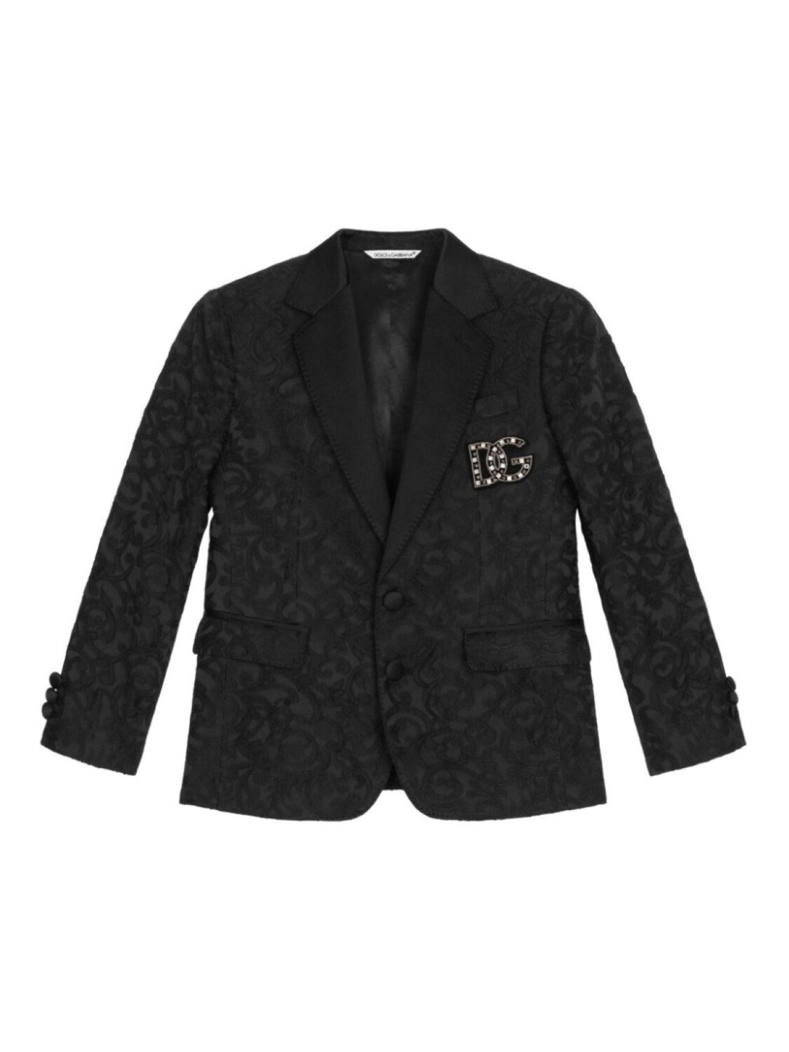 

Dolce & Gabbana однобортный пиджак с жаккардовым узором, черный