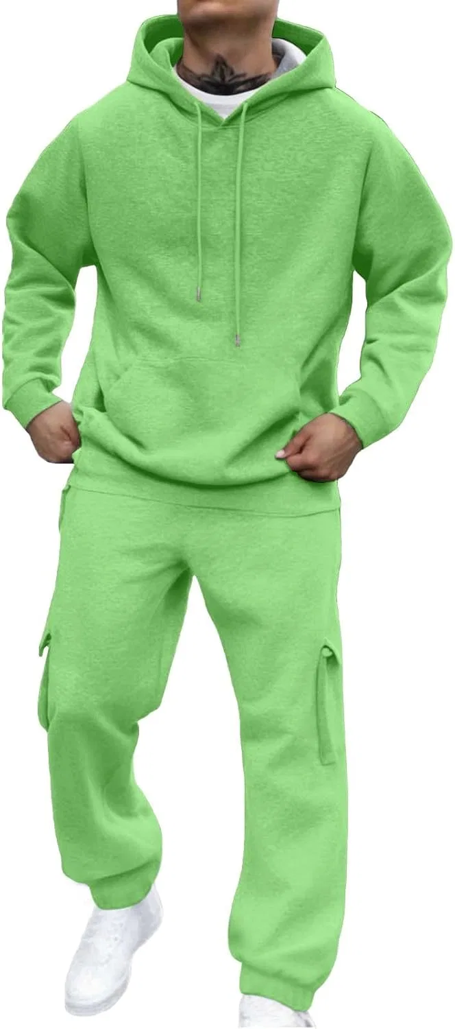 Спортивный костюм мужской, дышащий хлопок и полиэстер, Light Green — фото 2