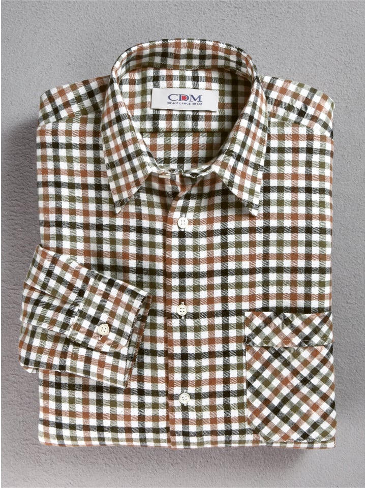 

Рубашка с длинными рукавами зеленого и бежевого цветов WITT WEIDEN