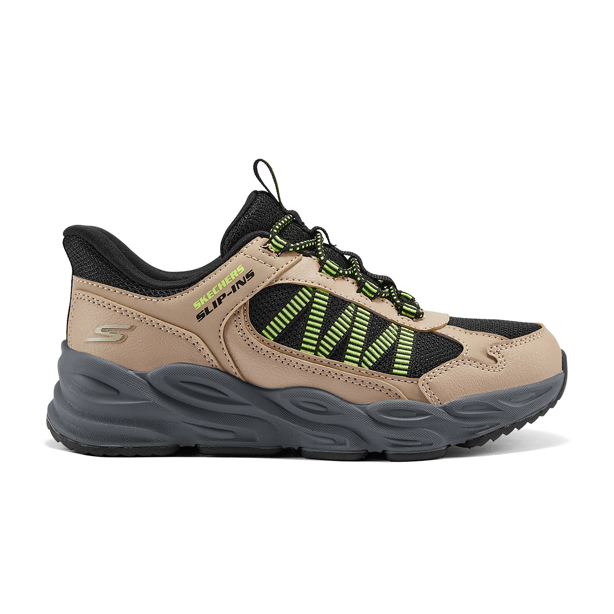 Skechers Kids Детские кроссовки для активного отдыха с амортизацией, износостойкими, противоскользящими и противоударными свойствами, бежевого цвета — фото 2