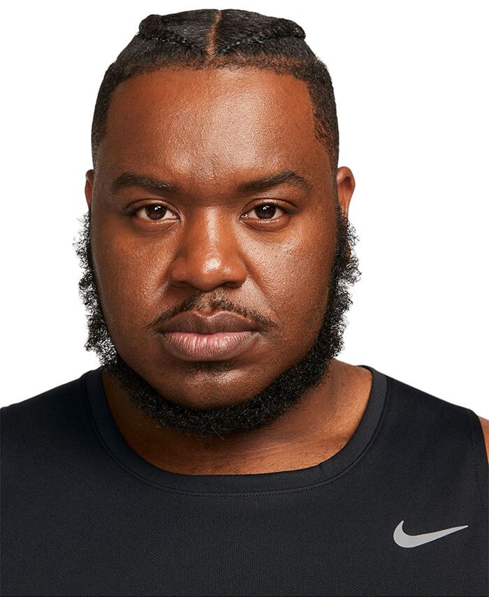 Мужская беговая майка Miler Dri-FIT Nike, черный — фото 3