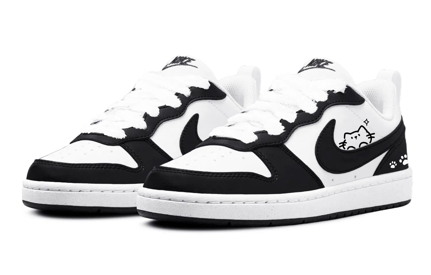 Кроссовки детские Nike Court Borough Leather Low Black — фото 4