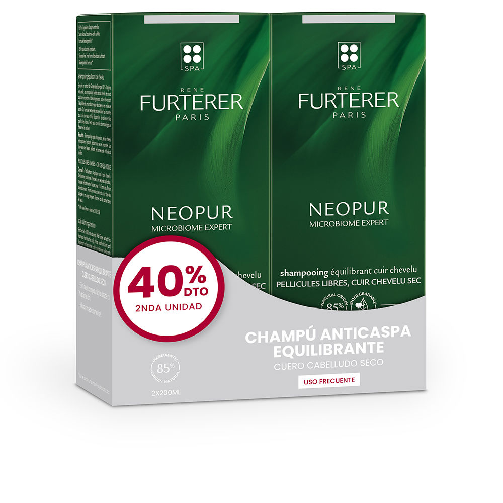 

Шампунь против перхоти Neopur Microbiome Expert Champú Anticaspa Seca Duo Rene Furterer, 2 x 150 мл