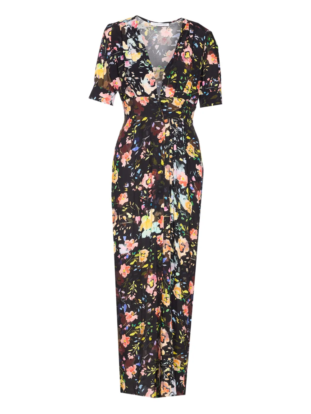 

Платье миди с цветочным принтом MAR DE MARGARITAS, черный