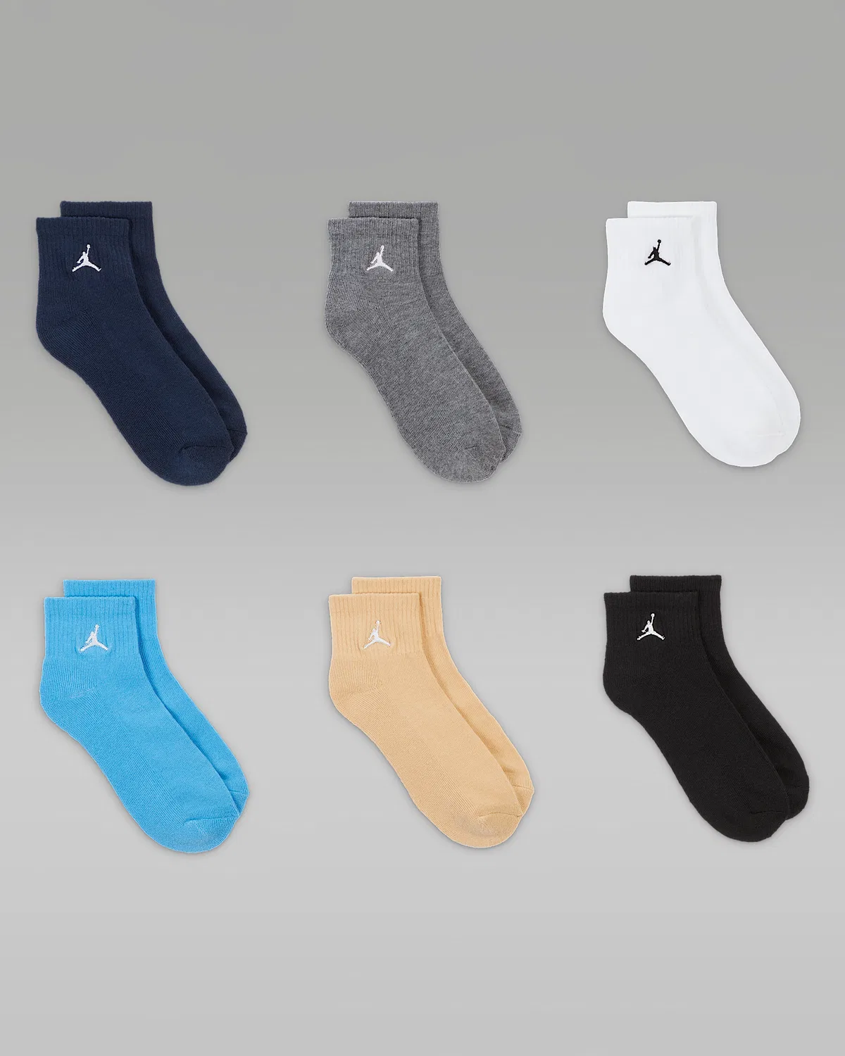 Детские носки (6 пар) Jordan Everyday Essentials, Multi-Color/Obsidian — фото 3