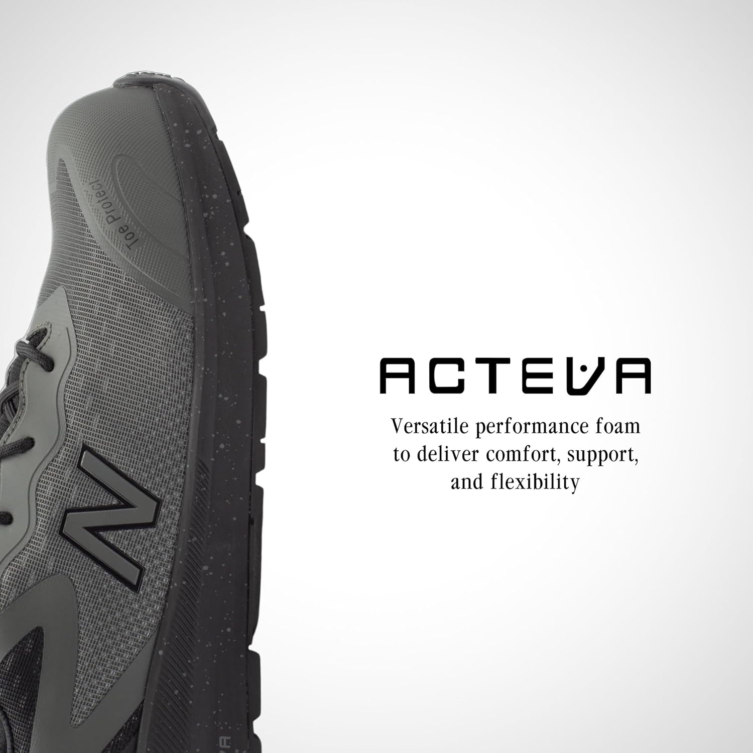 Мужские ботинки New Balance с композитным носком - противоскользящие, защищают от электричества, устойчивы к проколам - для промышленности и строительства, черный/серый — фото 4