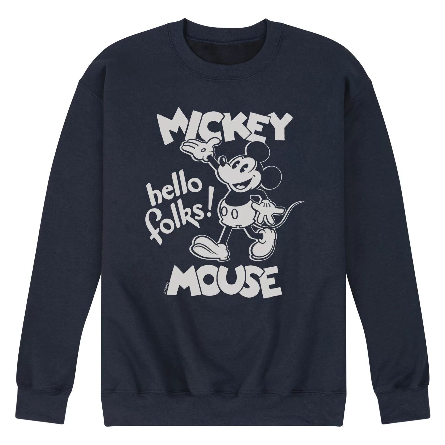 

Мужской флисовый свитшот Disney's Mickey Mouse Hello Folks Licensed Character
