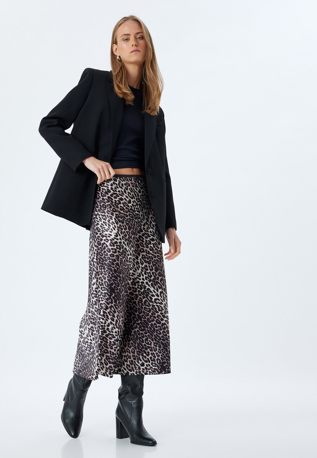 

Юбка А-силуэта LEOPARD Koton, коричневый