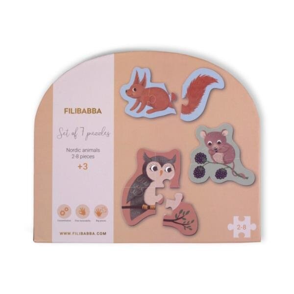 

Пазл Filibabba деревянный 7 деталей. Северные животные