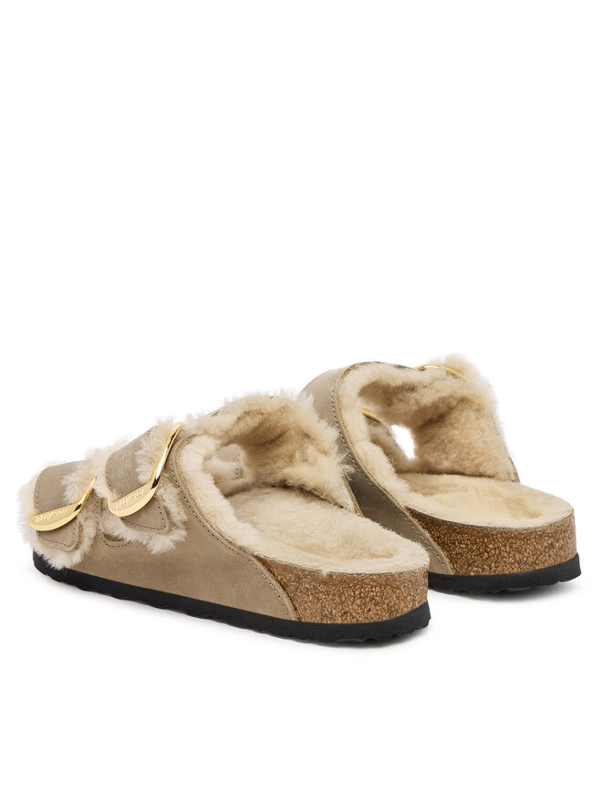 Сабо Arizona Big Buckle Shearling 1030384 Birkenstock, коричневый — фото 3
