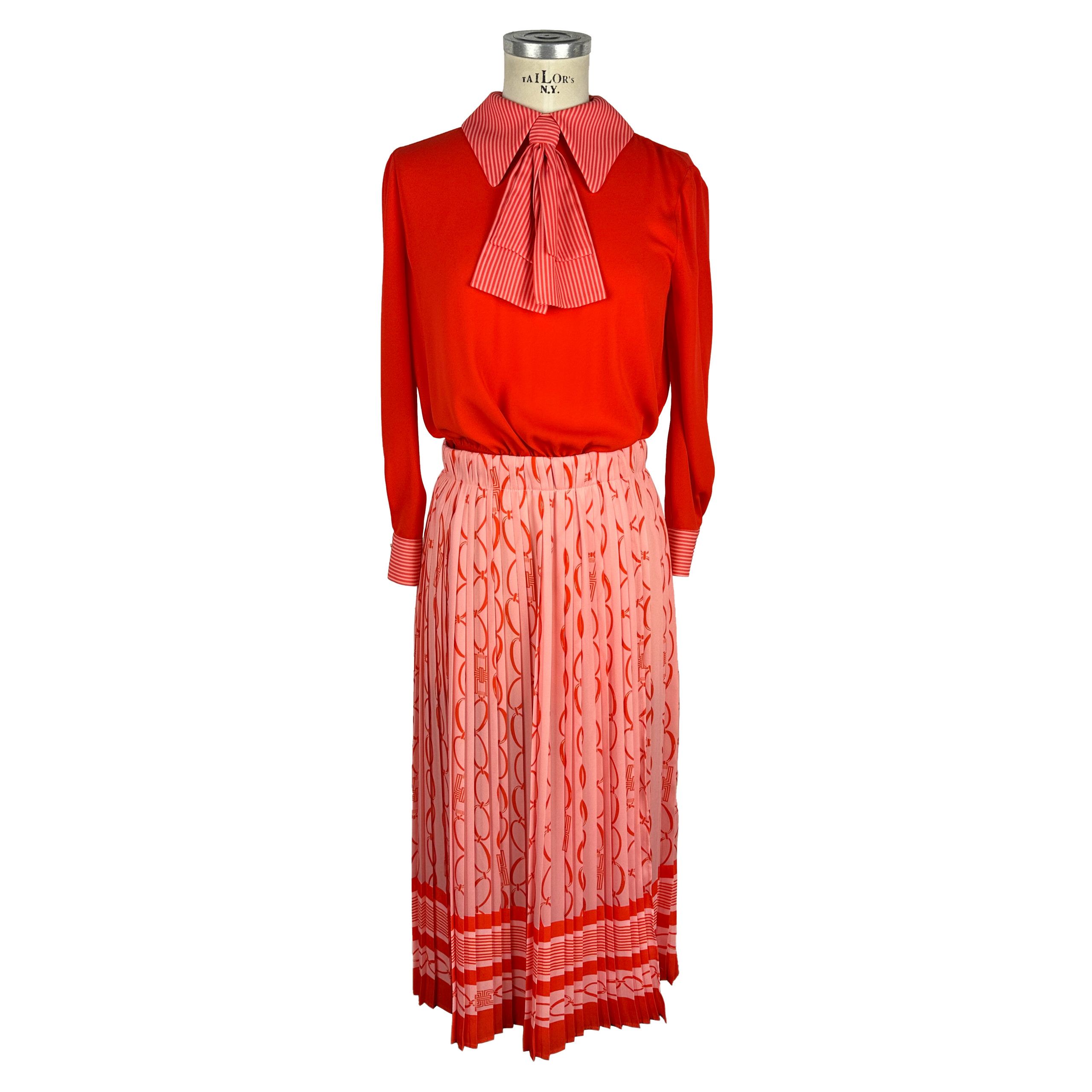 

Красное женское платье из полиэстера Elisabetta Franchi