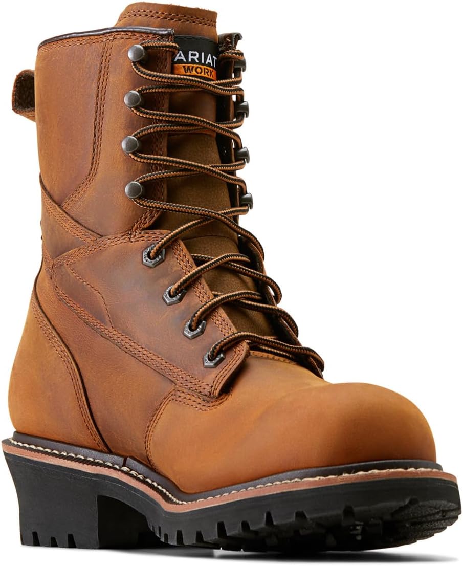 Мужские ботинки ARIAT Logger Shock Shield водонепроницаемые, коричневый — фото 3