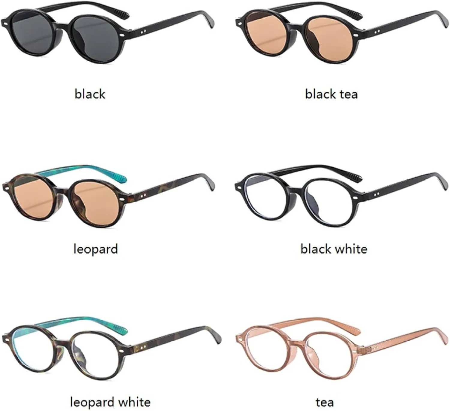 

Солнцезащитные очки с защитой UV400 | Овальная оправа, черные линзы | для женщин и мужчин, для занятий спортом на открытом воздухе и вождения DSVIGF, Tea White