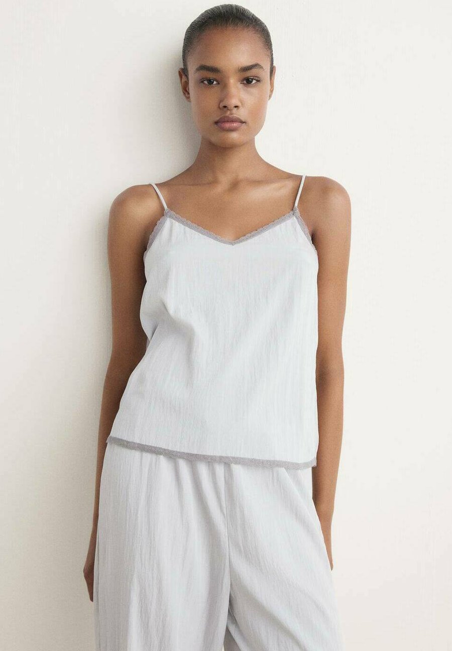 

Пижамный топ Mango Pyjama top, Light Pastel Grey/Sand