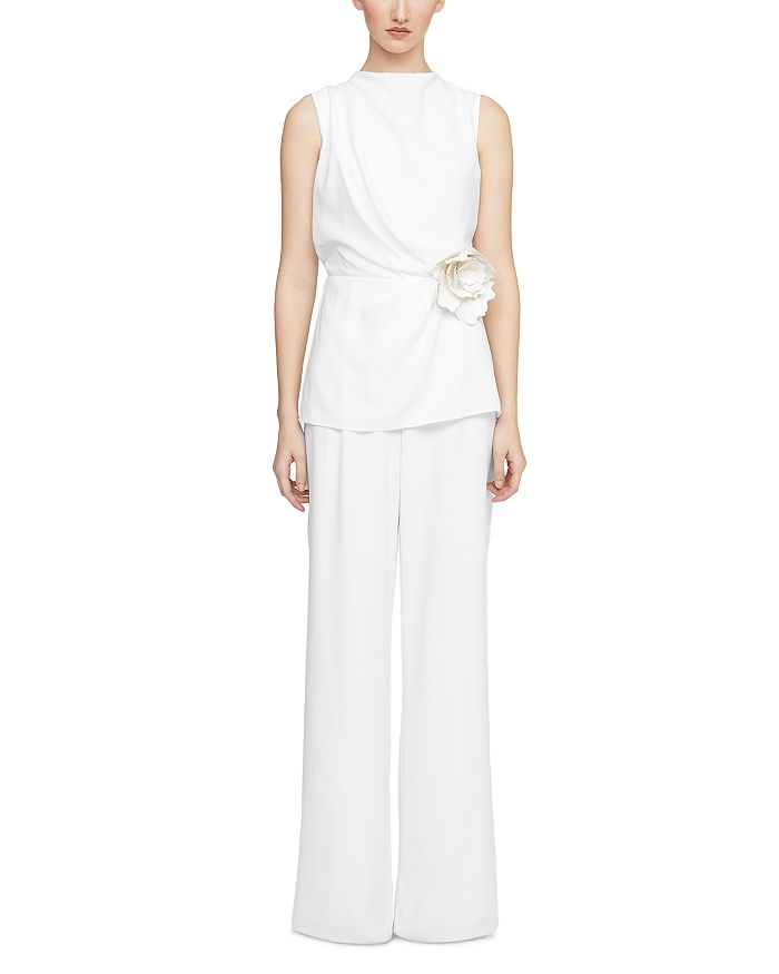 

Заара Креп Комбинезон HALSTON, слоновая кость/кремовый
