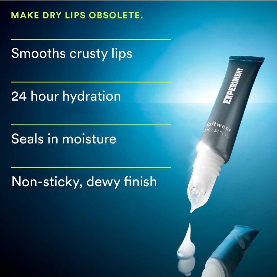 Ежедневный отшелушивающий и увлажняющий бальзам для губ Softwear с скваланом и AHA-кислотами Experiment, .34 oz/10 ml — фото 2
