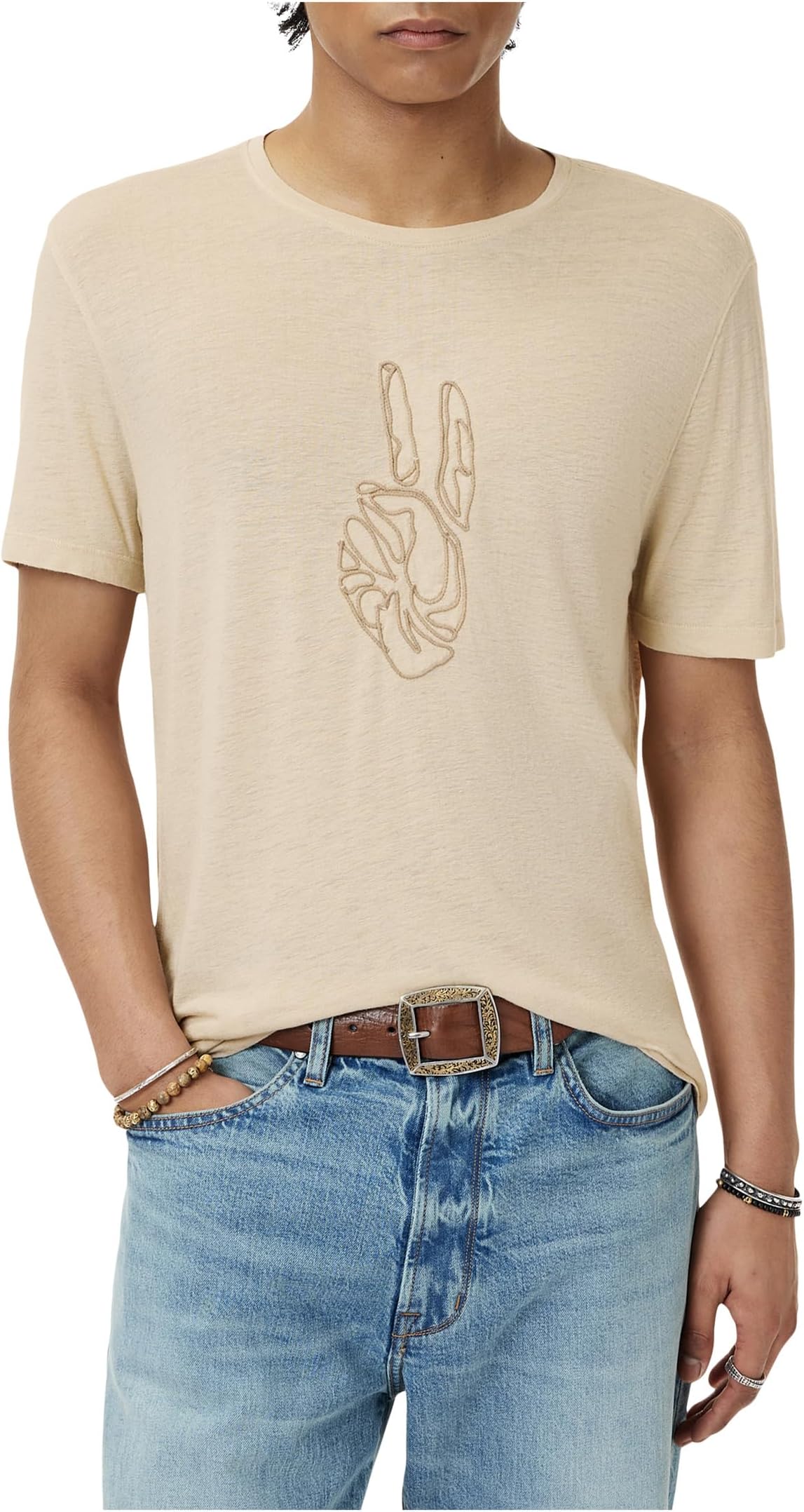 

Футболка John Varvatos Cording Peace Tee KG6971F25, Twine