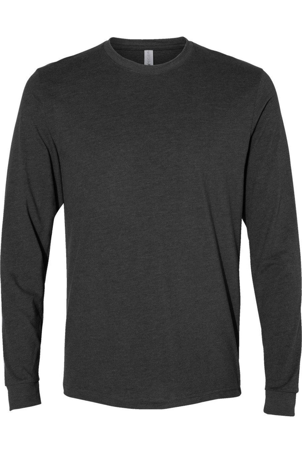 

Футболка унисекс из замши с длинным рукавом Next Level, цвет heather charcoal