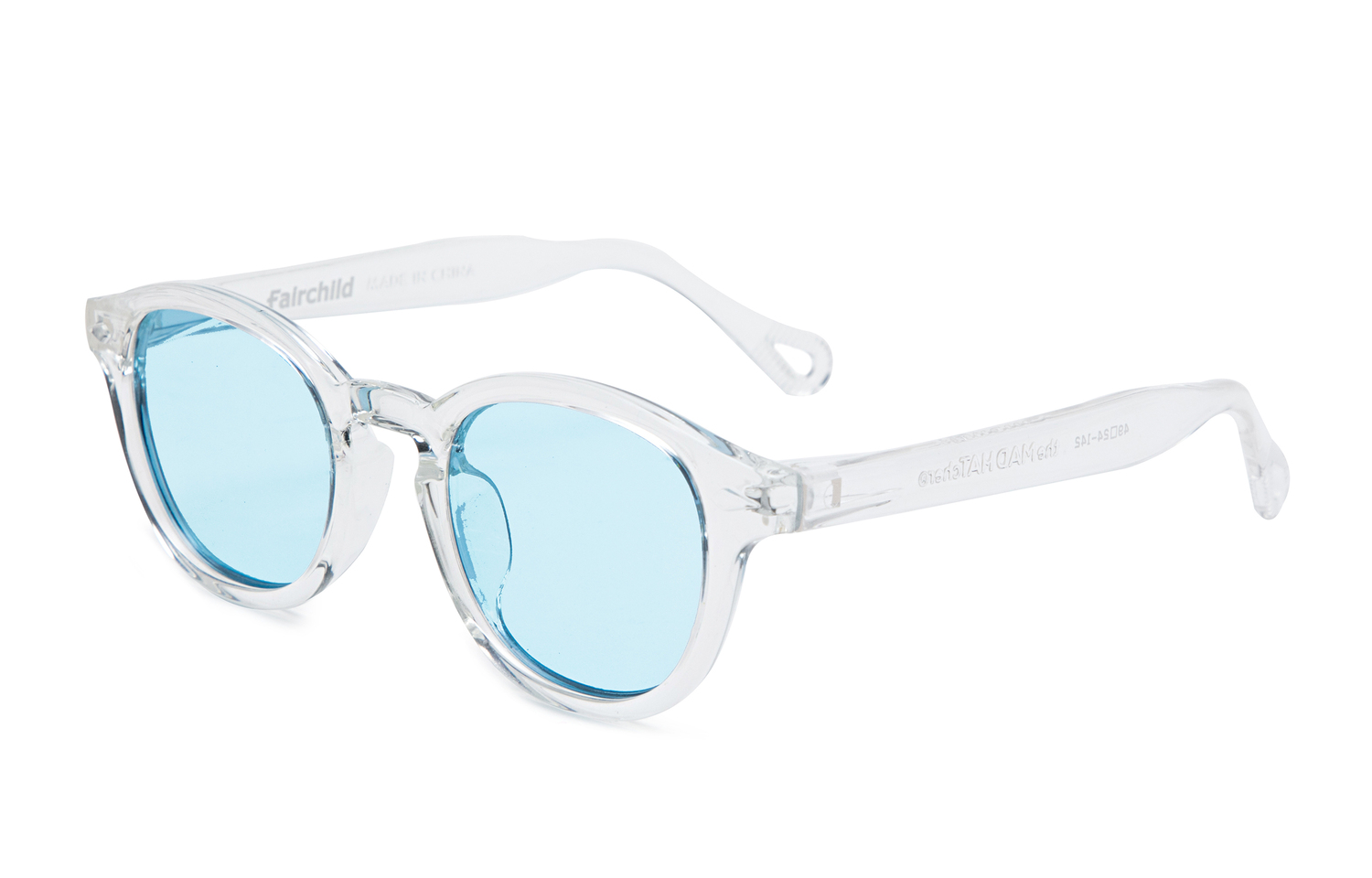 

The MAD HATcher Овальные солнцезащитные очки TR90 унисекс, Transparent Frame with Blue Polarized Lens