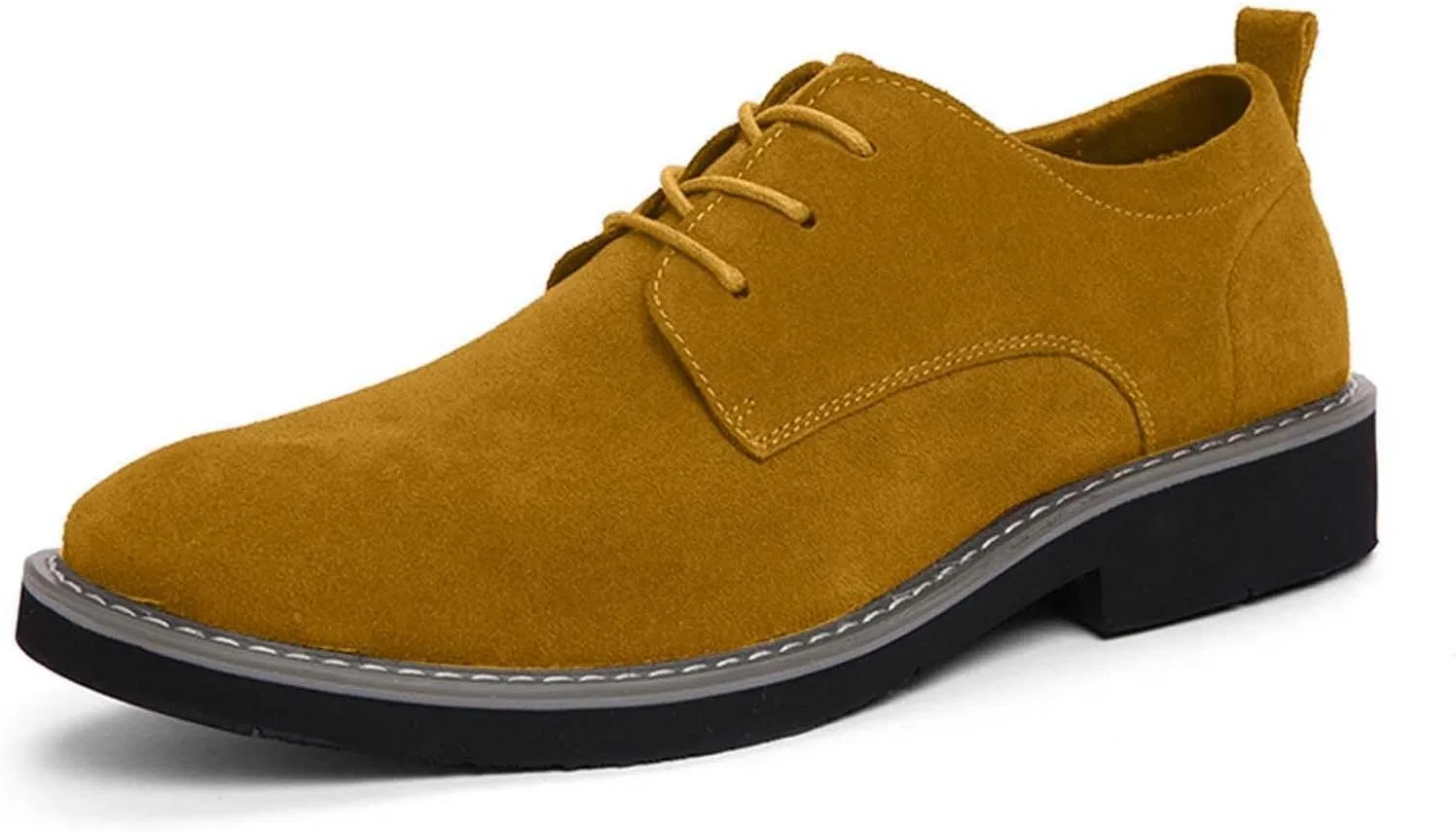 Generisch 2026-Lässige Stiefeletten aus Leder, Flache Schnürschuhe, Bequeme Alltagskleidung, langlebige, стильные ботинки для джинсов, die ganze Saison über, Gelb