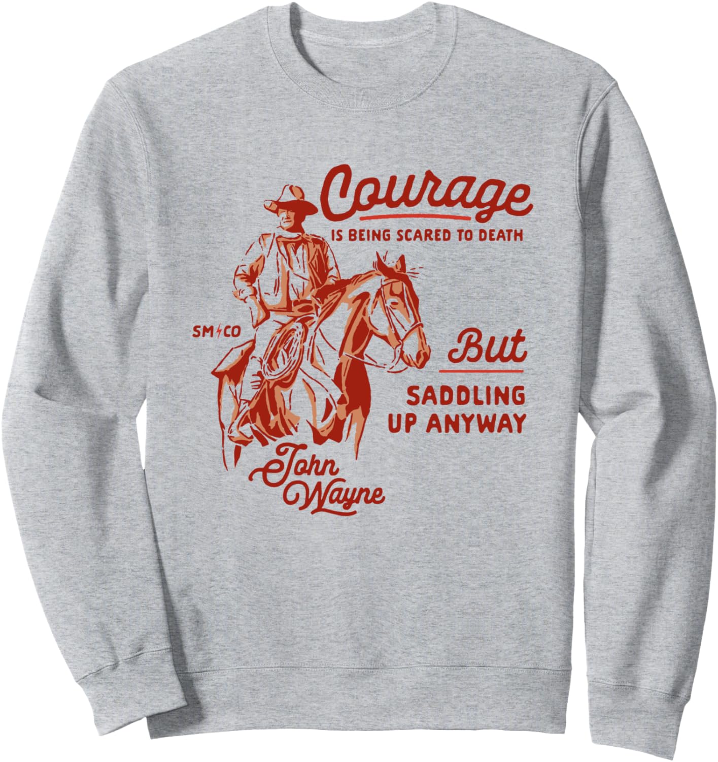 

Красная толстовка с надписью «Джон Уэйн: Ковбойская храбрость» John Wayne, Красный, Красная толстовка с надписью «Джон Уэйн: Ковбойская храбрость» John Wayne